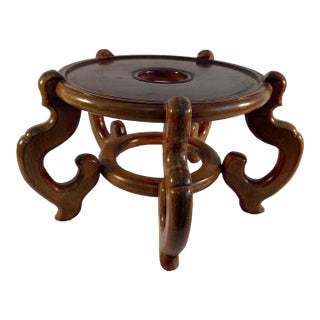 Vintage 1960s Large Rosewood Plant or Vase Stand For Sale