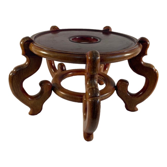 Vintage 1960s Large Rosewood Plant or Vase Stand For Sale