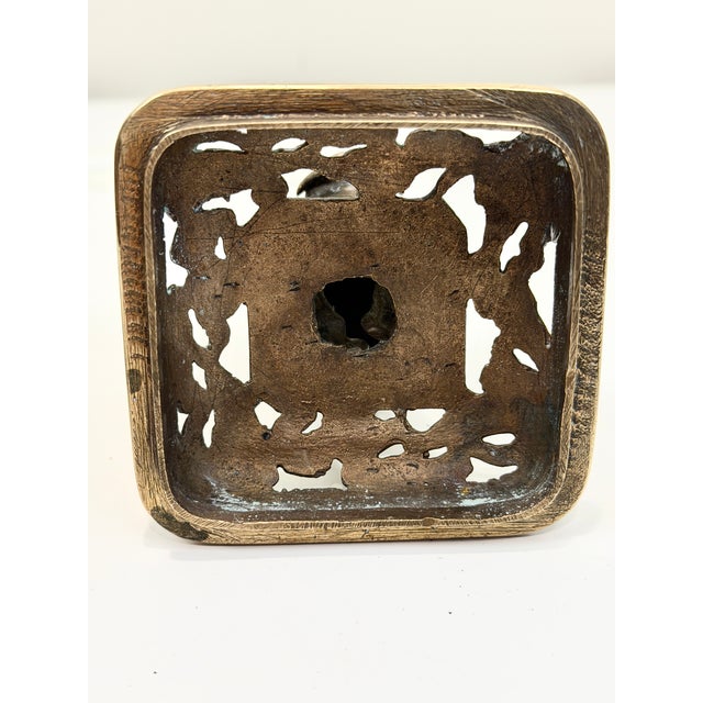 Vintage Bronze Incense Burner For Sale - Image 12 of 13