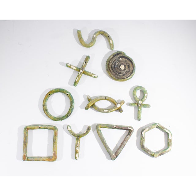 Postmodern 1991 “Essential Equation” Abstract Ceramic Wall Sculptures Ana England For Sale - Image 3 of 10