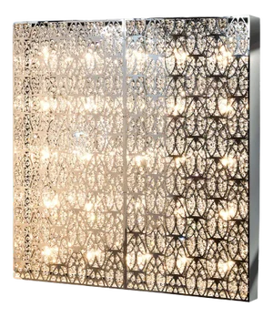 Steel & Crystal Domino Square Arabesque 100 Da Parete Lamp from Vgnewtrend