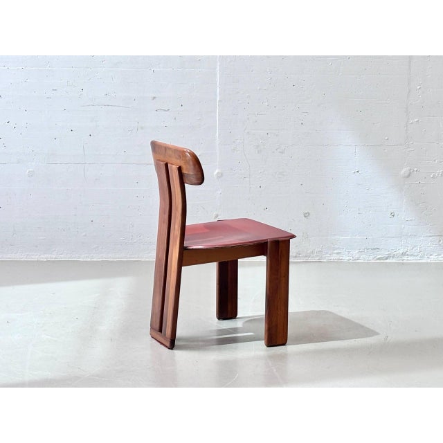 Wood Vintage Sapporo Dining Chairs in Walnut by Mario Marenco for Mobil Girgi, 1970s, Set of 4 For Sale - Image 7 of 16
