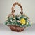 Vintage Ceramic Flower Basket from Capodimonte, Italy 1960s For Sale - Image 9 of 17
