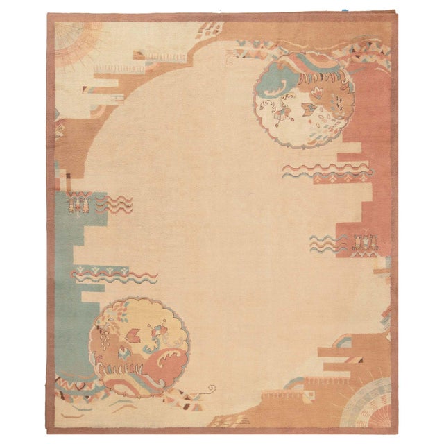 Doris Leslie Blau Vintage European Art Deco Rug For Sale
