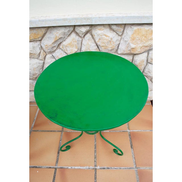 French Iron Garden Table. 1940s For Sale - Image 3 of 4