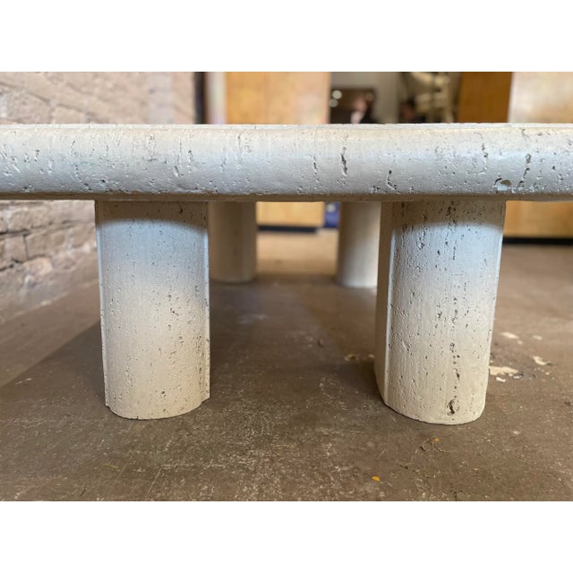 1980s Vintage Travertine Coffee Table For Sale - Image 9 of 9