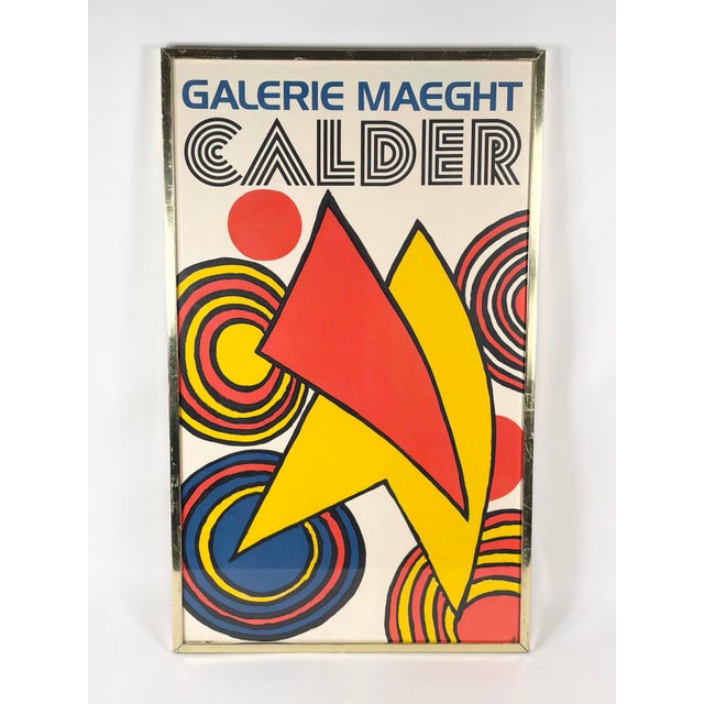 Incredible vintage exhibition poster in very good vintage condition. Frame has seen some better days, and this should be...