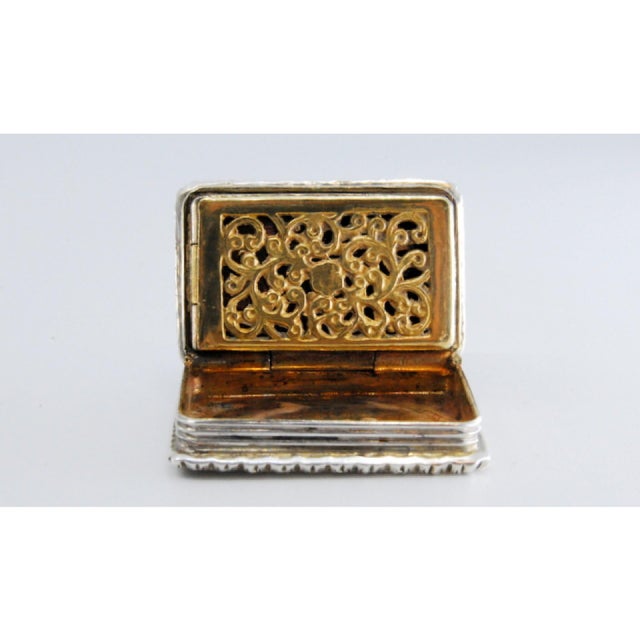 Gold Silver and Gold Vinaigrette Box For Sale - Image 8 of 10