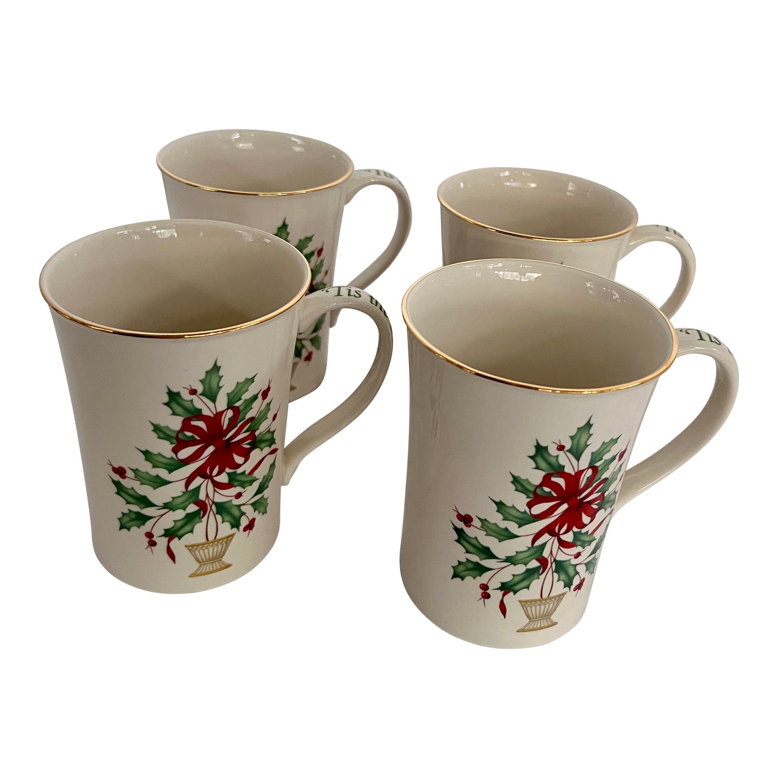 Lenox Holiday Mugs Set of 4 Chairish