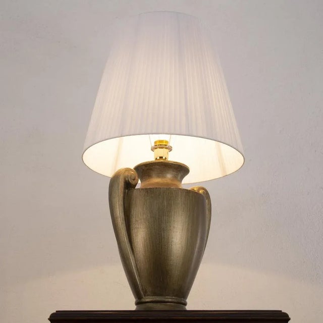 Metal Empire Style Table Lamp, Italy, 1990s For Sale - Image 7 of 13