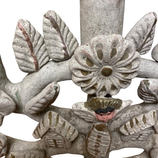 Vintage Mexican Pottery Tree of Life Candelabra Árbol De La Vida For Sale - Image 12 of 14