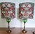 Pair of Vintage Green Globe Lamps With William Morris Shades For Sale - Image 10 of 10