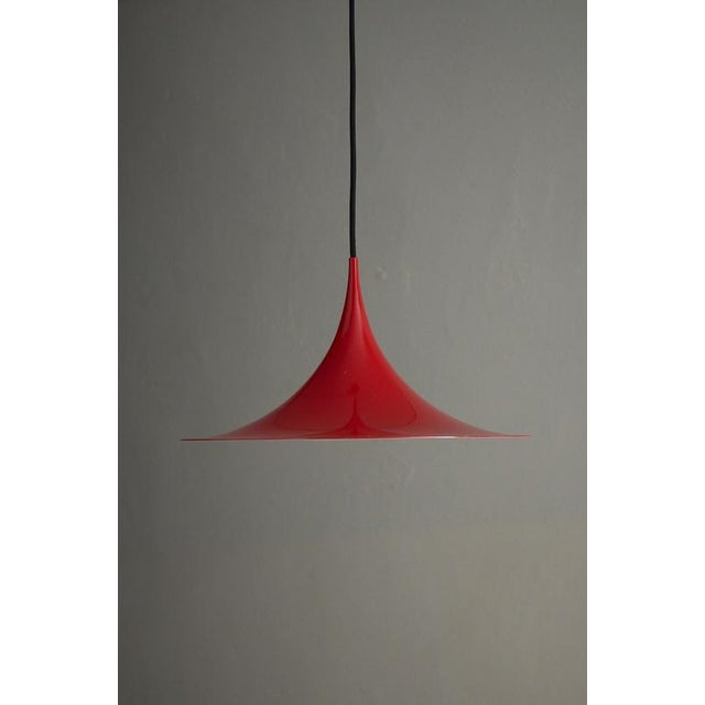 1960s Medium Red Semi Pendant from Fog & Mørup, 1960s For Sale - Image 5 of 10