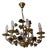 Hollywood Regency Gilded Chandelier with Roses from Honsel, 1980s For Sale