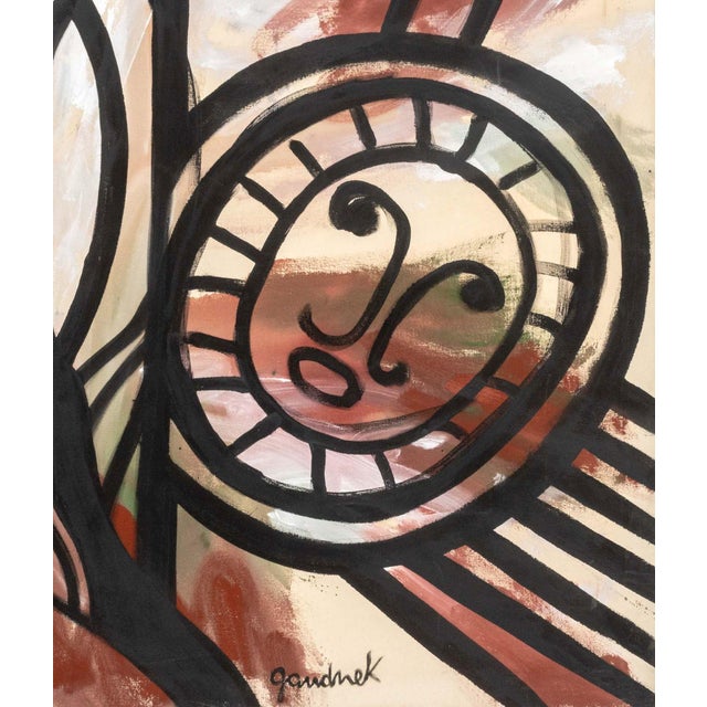 Contemporary Walter Gaudnek "Birth of a Totem" Oil on Canvas For Sale - Image 3 of 8