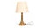 Vintage Brass Table Lamp with Ivory Fabric Lampshade For Sale - Image 6 of 6