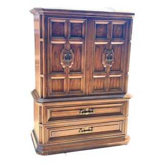 Authentic Drexel Heritage Talavera Walnut Gentleman's Chest | Entertainment Cabinet | Dry Bar | Model 431-420 c.1977 For Sale
