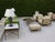 Jerome Outdoor Sofa in Reed Brass Finish by Michael Taylor For Sale - Image 6 of 11