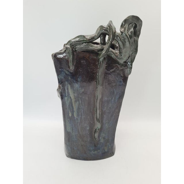 Sculptural Art Ceramic Vase by RB, 1970s For Sale - Image 9 of 12