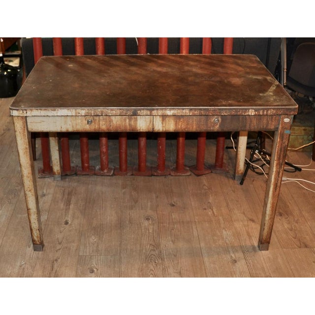 Industrial Work Table, 1960s For Sale - Image 9 of 17