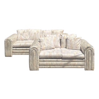 Postmodern Vintage 1980’s Sofa Set For Sale