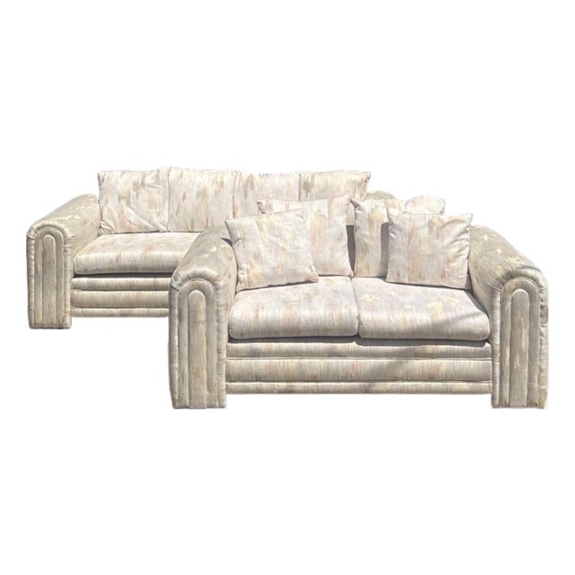 Postmodern Vintage 1980’s Sofa Set For Sale