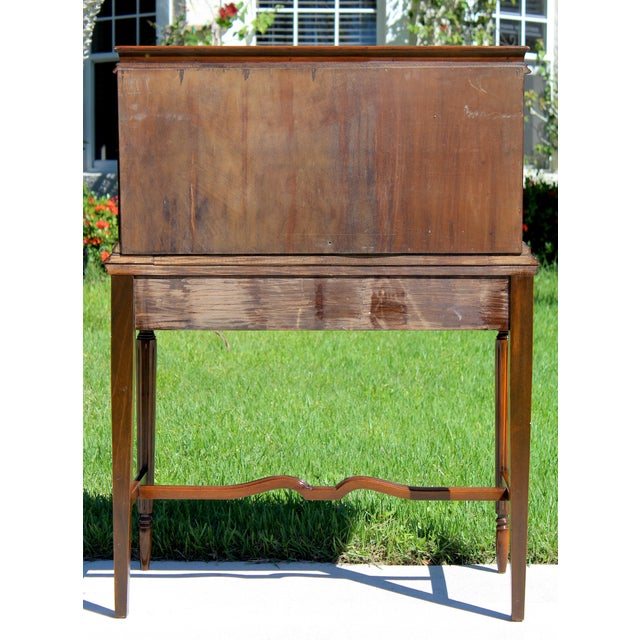 Vintage Louis XVI Style Mahogany Bureau À Gradin – Ladies’ Secretary Desk For Sale - Image 18 of 18