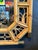 Tan Large Vintage Chinoiserie Bamboo and Brass Wall Mirror For Sale - Image 8 of 12