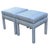 Not Yet Made - Made To Order Fermoie Abbey Stripe Parsons Ottomans in Sky Blue- Pair For Sale - Image 5 of 7