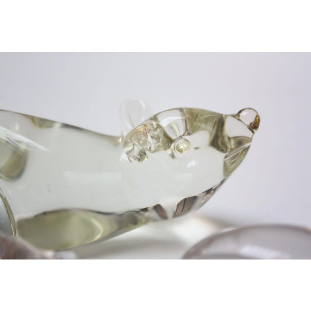 Vintage Crystal Mice Paperweights - Set of 3 For Sale - Image 4 of 6