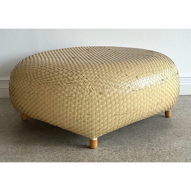 Vintage Woven Rattan Coffee Table For Sale - Image 11 of 12