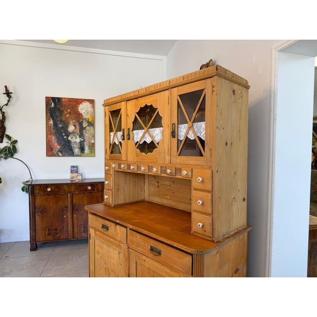 Art Nouveau Natural Wood Cupboard, 1890s For Sale - Image 6 of 13