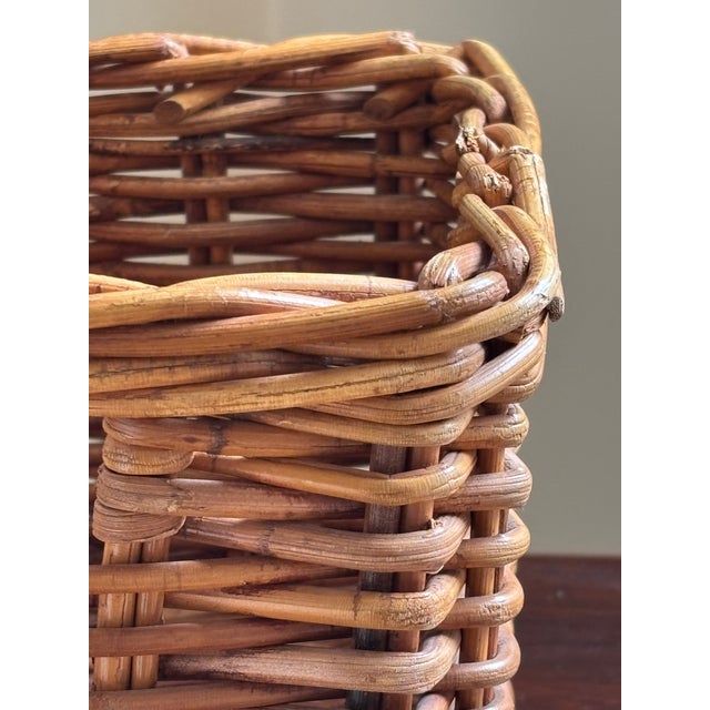 Small Vintage Storage Baskets With Built-in Pull — Set of 3 For Sale - Image 4 of 12