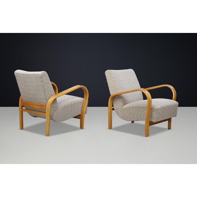 Bentwood Chairs by Karel Koželka & Antonín Kropáček, Czechoslovakia, 1940s, Set of 2 For Sale - Image 12 of 17