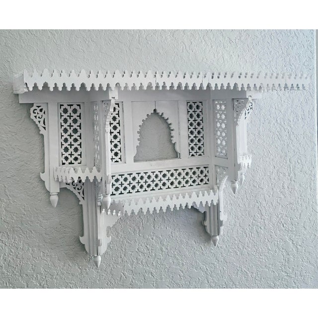 Moroccan Moroccan Handcrafted Wall Shelf, White 2 For Sale - Image 3 of 10