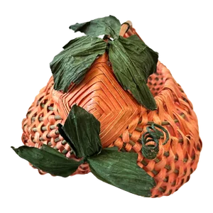 Vintage Pumpkin Wicker Buttocks Basket