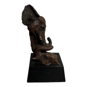 Bathing Hole by Rick Cain Wildlife Sculptor 766/2000 l.e. 1992 Signed