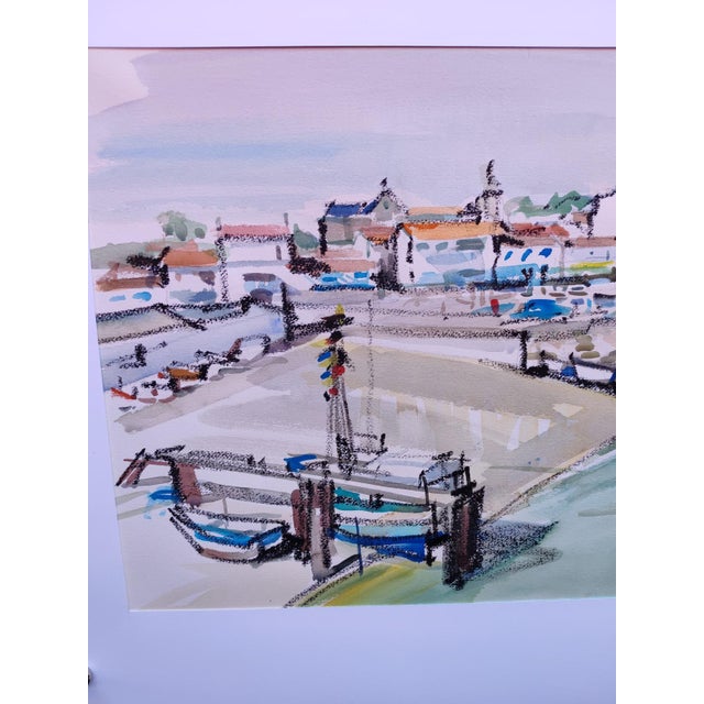 1990s Michel Roubille, L'Ile d'Yeu, 1996, Watercolor For Sale - Image 5 of 6
