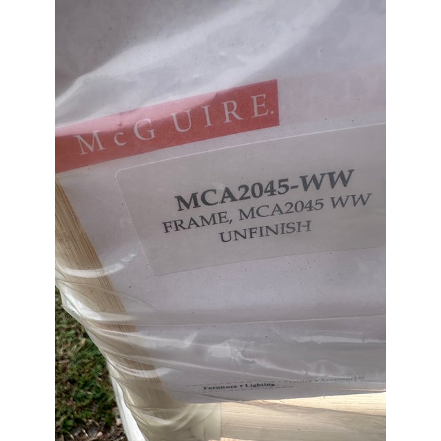 McGuire Furniture White “Script” Dining Chairs by Barbara Barry, Set of 8, Upholstered in Green Schumacher Performance Velvet For Sale In Charlotte - Image 6 of 6