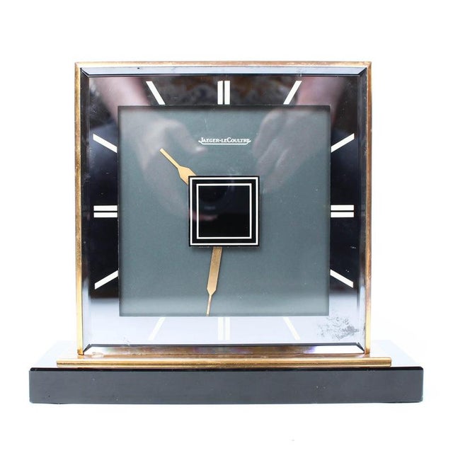 Silver Art Deco Double-Sided Desk Clock from Jaeger LeCoultre, 1930s For Sale - Image 8 of 8