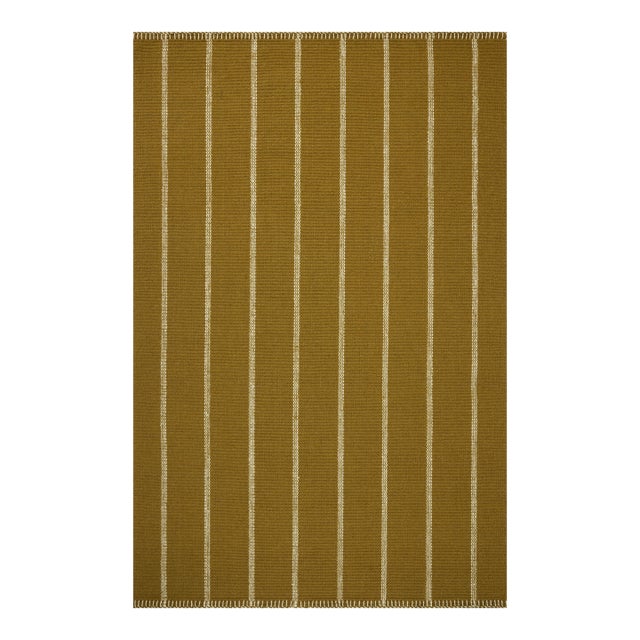 Amber Lewis x Loloi Harlan Ochre / Ivory 18" x 18" Sample For Sale