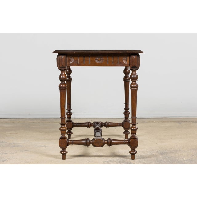 French Louis XIII Style Walnut Writing Table, Provence, Early 20th Century For Sale - Image 10 of 15