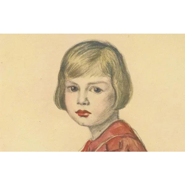 1920s Olive Snell, Portrait of Peter, 1924, Lithograph on Paper For Sale - Image 5 of 10
