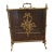 Early 20th Century French Brass Fireplace Screen With Floral & Ribbon Motifs [Sp] For Sale