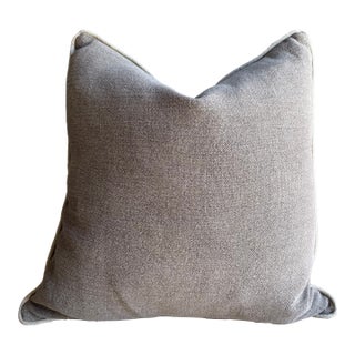 Stone Washed Linen Pillow in Ecorcé With Down Feather Insert For Sale