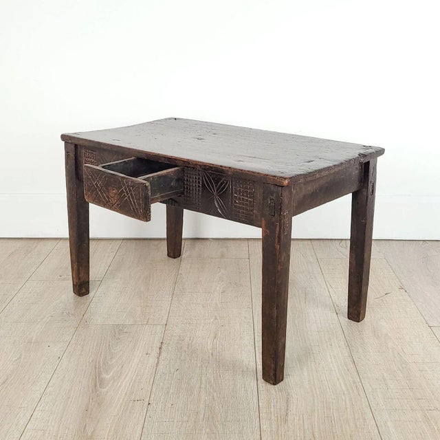 Spanish Child's Table or Salesman Sample Spanish One-Door Table, 19th Century For Sale - Image 3 of 9