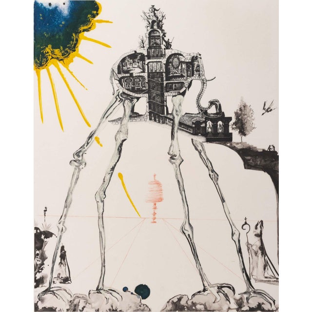 Salvador Dali (Spanish, 1904-1989), "Space Elephant", Etching and Photolithograph in Colors on Arches paper, 1971, from...
