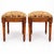 Wood French Style Carved Fruitwood Ottomans Stools in Needlepoint Leopard - Pair For Sale - Image 7 of 7