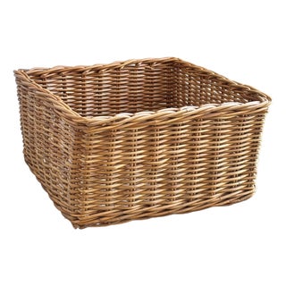 Vintage French Country-Style Storage Basket For Sale