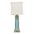 Pair of Turquoise Lamps With Gold Detail For Sale